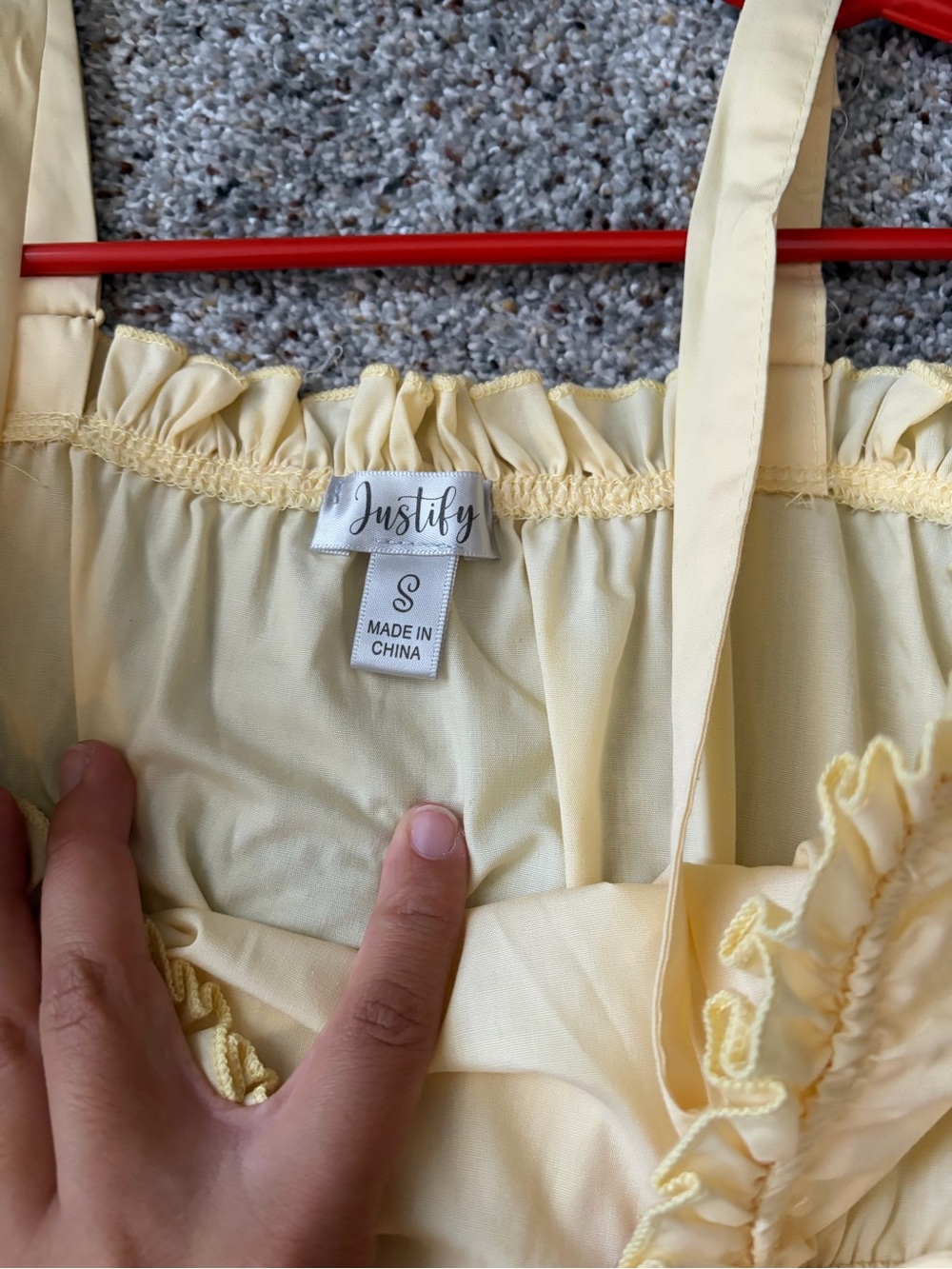 Yellow Ruffle Mini Dress - Picture 4 of 6